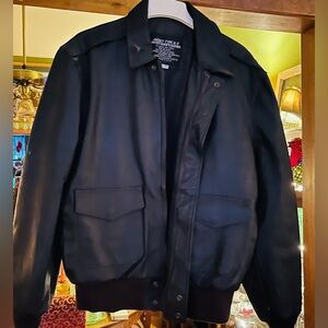 Excelled A2 Brown Leather Jacket, Size L (Tall), NWT